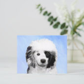 Carte Postale Peinture Portugaise de Chien d'Eau - Art original  (Debout devant)