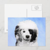 Carte Postale Peinture Portugaise de Chien d'Eau - Art original  (Devant / Derrière)