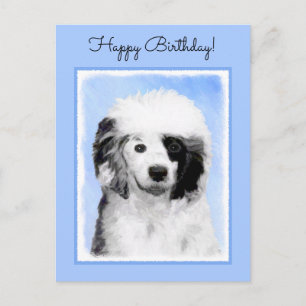 Carte Postale Peinture Portugaise de Chien d'Eau - Art original 