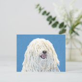Carte Postale Peinture Puli - Cute Original Chien Art (Debout devant)