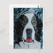 Carte Postale Peinture pyrénéenne Mastiff par Alfred Fox (Devant / Derrière)