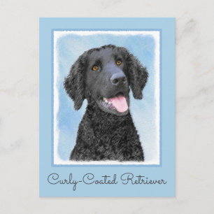 Carte Postale Peinture Retriever recouverte de boue - Art Chien 