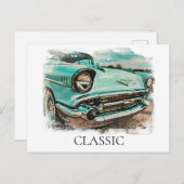 Carte Postale *~* Peinture rétro ancienne classique vintage anti (Devant / Derrière)