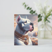 Carte Postale Peinture rétro Dogo Argentino (Debout devant)