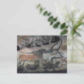 Carte Postale Peinture rocheuse d'un taureau et de chevaux, vers (Debout devant)