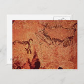 Carte Postale Peinture rocheuse d'une scène de chasse, c.17000 a (Devant / Derrière)