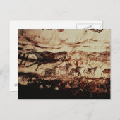 Carte Postale Peinture rocheuse d'une vache sautante (Devant / Derrière)