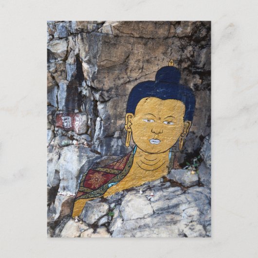 Carte Postale Peinture rock de Bouddha (Devant)