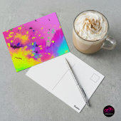 Carte Postale Peinture rose Et Plus Abstraite