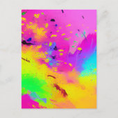 Carte Postale Peinture rose Et Plus Abstraite (Devant)