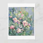 Carte postale Peinture rose Fleur (Devant)