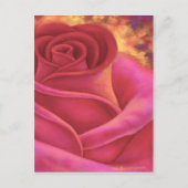 Carte Postale Peinture rose Fleur Art - Multi (Devant)