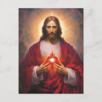 Peinture sacrée d'huile de coeur de Jésus