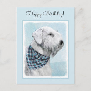Carte Postale Peinture Sealyham Terrier - Cute Original Chien Ar