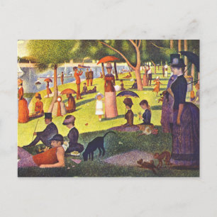 Carte Postale Peinture Seurat Dimanche Après-Midi