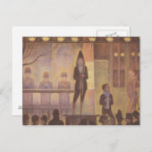 Carte Postale Peinture Seurat - La Parade du Cirque (Devant / Derrière)