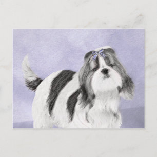 Carte Postale Peinture Shih Tzu - Cute Original Chien Art