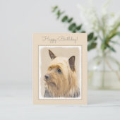 Carte Postale Peinture Silky Terrier - Cute Original Chien Art (Debout devant)