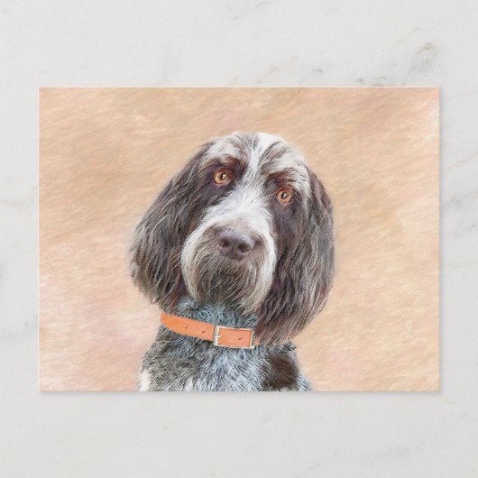 Carte Postale Peinture Spinone Italiano - Belle Art Original Chi (Devant)