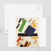 Carte Postale Peinture suprématie de Kazimir Malevich (Devant / Derrière)