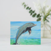 Carte Postale Peinture sur dauphin (Debout devant)