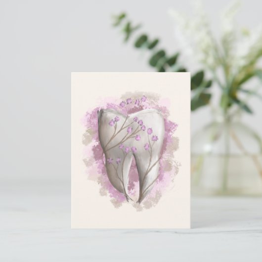 Carte Postale Peinture sur dents. Dentiste, Modèle adjoint denta (Debout devant)