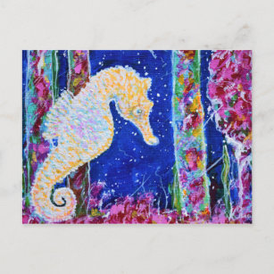 Carte Postale Peinture sur hippocampe