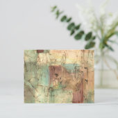 Carte Postale Peinture sur la Terre avec surface fissurée (Debout devant)