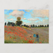 Carte Postale Peinture sur le champ de pavot par Claude Monet (1 (Devant)