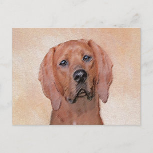 Carte Postale Peinture sur pilon rouge - jolie art original chie