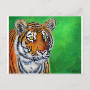 Carte Postale Peinture sur tigre