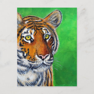 Carte Postale Peinture sur tigre