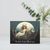 Carte Postale Peinture surréaliste en mer seule (Debout devant)