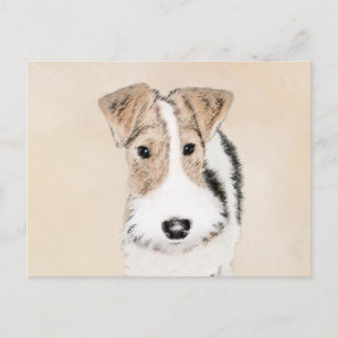 Carte Postale Peinture Terrier de Renard de fil - Cute Original 