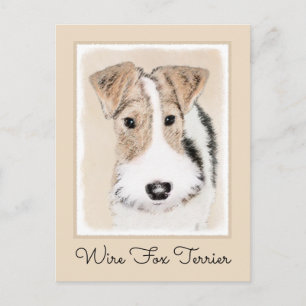 Carte Postale Peinture Terrier de Renard de fil - Cute Original 