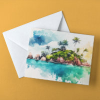 Peinture tropicale des îles Seychelles