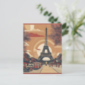 Carte Postale Peinture vintage à Paris (Debout devant)