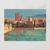 Carte Postale Peinture vintage de Barcelone (Devant)