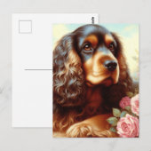 Carte Postale Peinture vintage d'espagne de Cocker (Devant / Derrière)