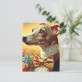 Carte Postale Peinture vintage italienne Greyhound Dog (Debout devant)
