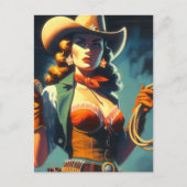 Carte Postale Peinture vintage pour fille (Devant)