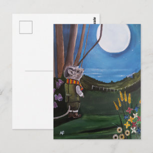 Carte Postale Peinture «Wishing Upon The Moon» par Alfred Fox