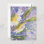 Carte Postale Peintures aquarelles (Devant / Derrière)