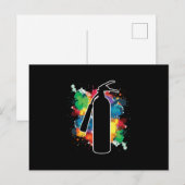 Carte Postale Peintures au pistolet extincteur Graffiti (Devant / Derrière)
