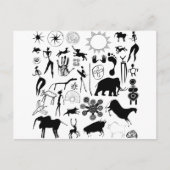 Carte Postale Peintures rupestres - art primitif (Devant)