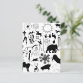 Carte Postale Peintures rupestres - art primitif (Debout devant)