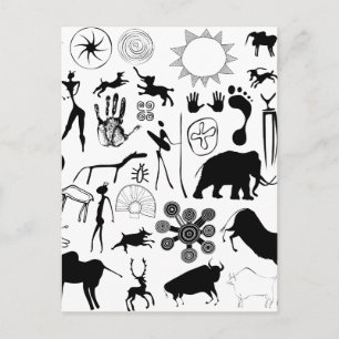 Carte Postale Peintures rupestres - art primitif