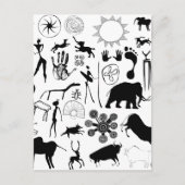 Carte Postale Peintures rupestres - art primitif (Devant)