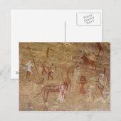 Carte Postale Peintures rupestres préhistoriques, Akakus, Sahara (Devant / Derrière)