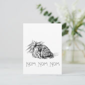 Carte Postale Peke mangeur enthousiaste (Debout devant)